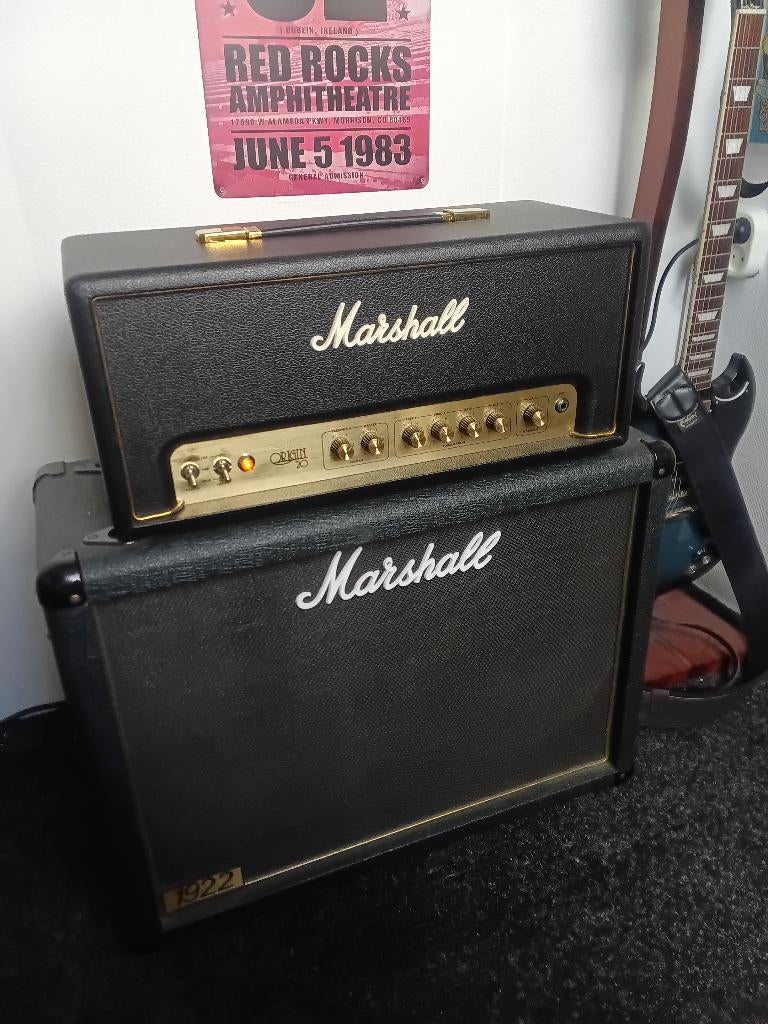 Marshall origin 20 head en 2x12 cabinet, Ophalen, Zo goed als nieuw, Gitaar, Minder dan 50 watt