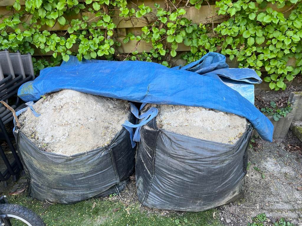 Wit zand in big bags, Ophalen, Gebruikt, Ophoogzand