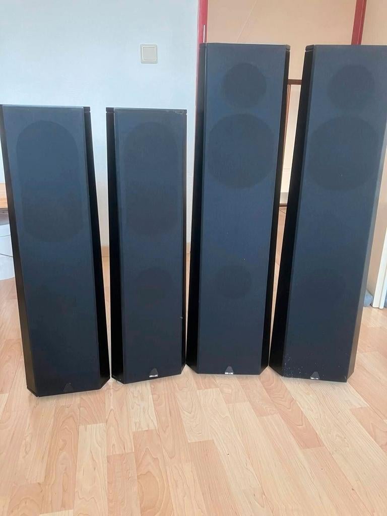 Driade D90/B en D70/B speakerset met Dali centerspeaker, Audio, Tv en Foto, Luidsprekers, Ophalen
