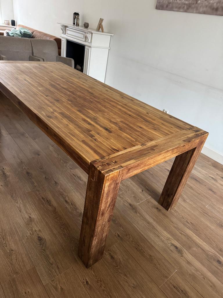 Eettafel, Huis en Inrichting, Tafels | Eettafels, Ophalen, Gebruikt, 100 tot 150 cm, 200 cm of meer