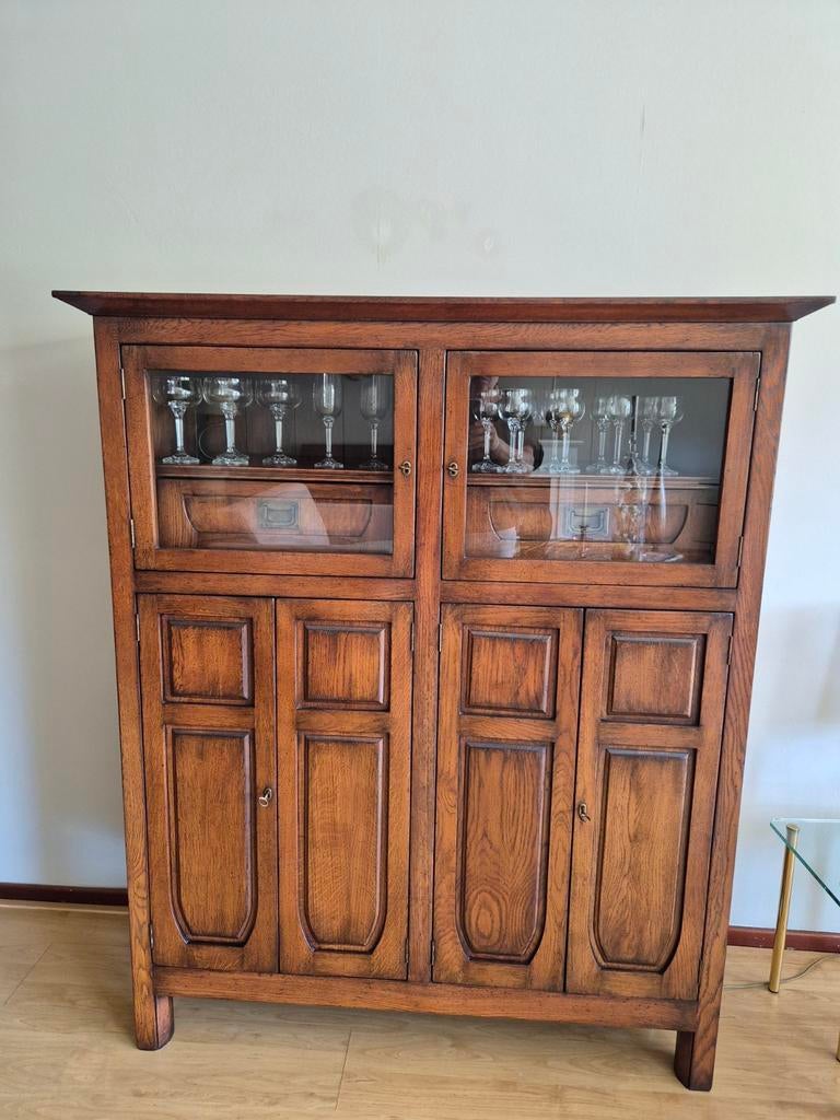 Massief eiken kast .zonder inhoud, Ophalen, 25 tot 50 cm, 100 tot 150 cm