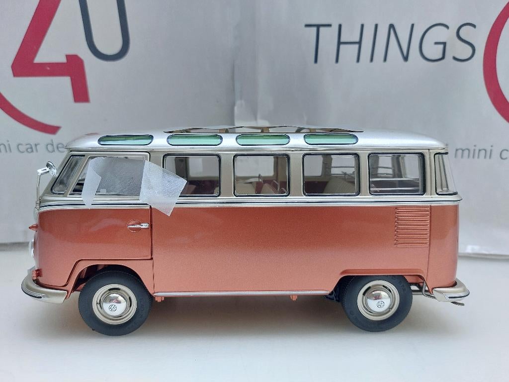 Schuco 1:18 Volkswagen T1 Samba 1962 oranje metallic nieuw, Ophalen of Verzenden, Nieuw, Auto, Overige merken