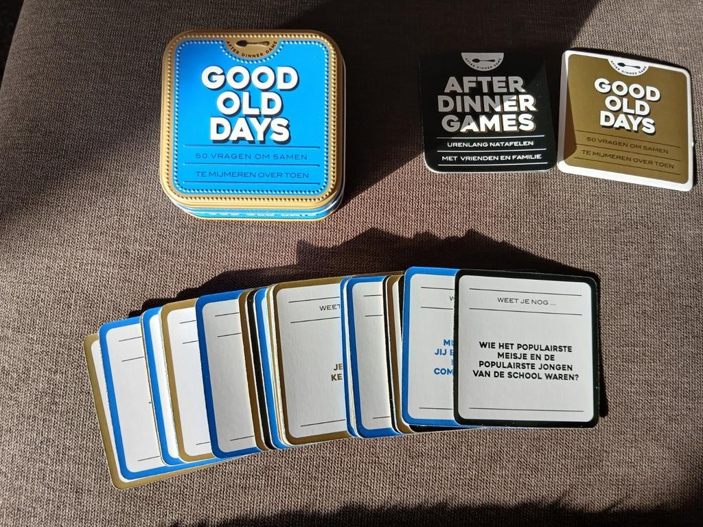 Good old days after dinner game, Hobby en Vrije tijd, Gezelschapsspellen | Overige, Ophalen of Verzenden, Zo goed als nieuw