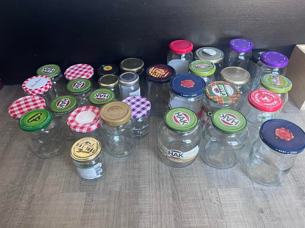 glazen potten / jars, Ophalen, Zo goed als nieuw, Glas, Pot, Bus of Blik