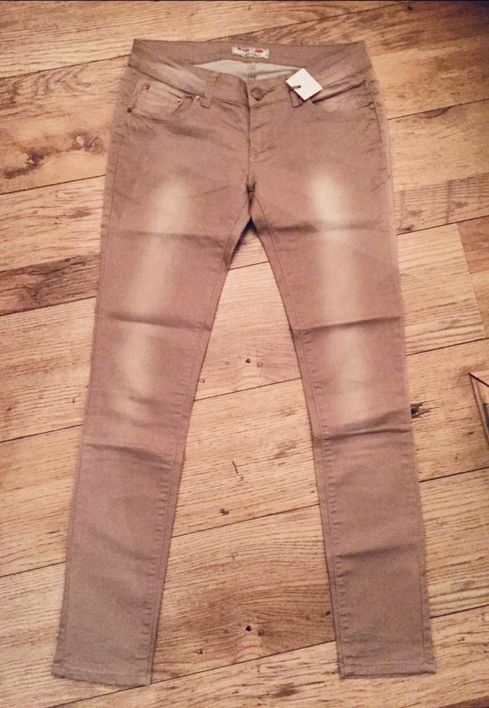 Rosé kleurige stretch jeans maat S, Overige kleuren, Ophalen of Verzenden, Zo goed als nieuw, W28 - W29 (confectie 36)