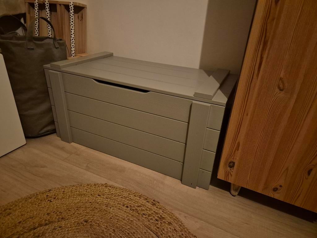 Speelgoedkist Dennis - Betongrijs, Huis en Inrichting, Woonaccessoires | Kisten, Ophalen, Gebruikt, 50 tot 100 cm, Minder dan 50 cm