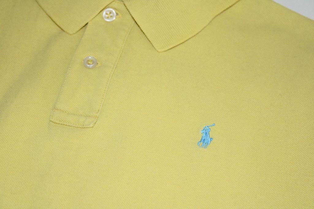 Ralph Lauren polo geel met lichtblauwe pony L 14-16y = 164, Ophalen of Verzenden, Zo goed als nieuw, Shirt of Longsleeve, Jongen