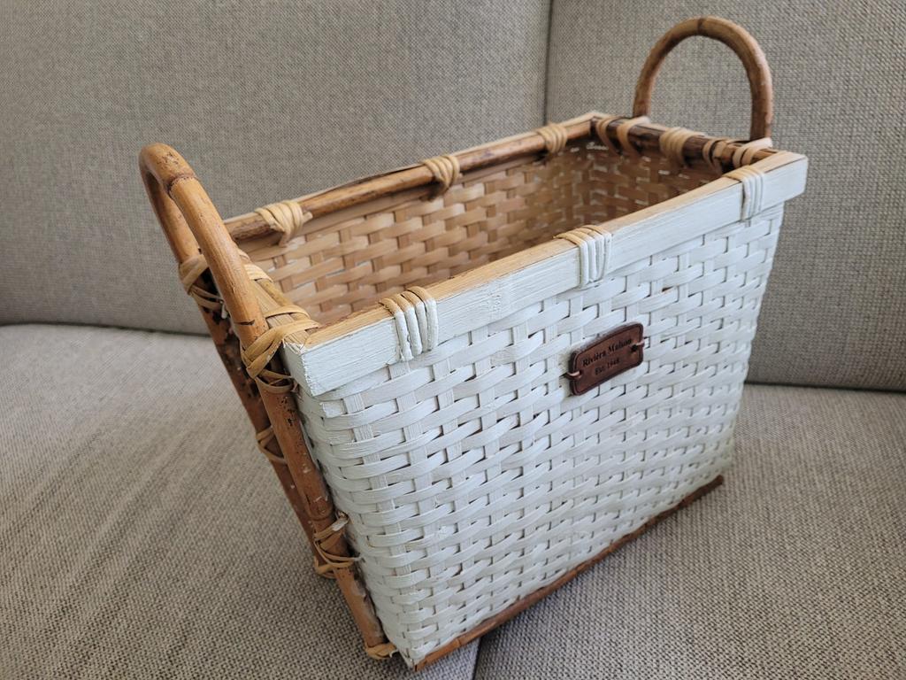 Te koop: witte mand van Rivièra Maison, Mand, Nieuw, Ophalen of Verzenden, Riet