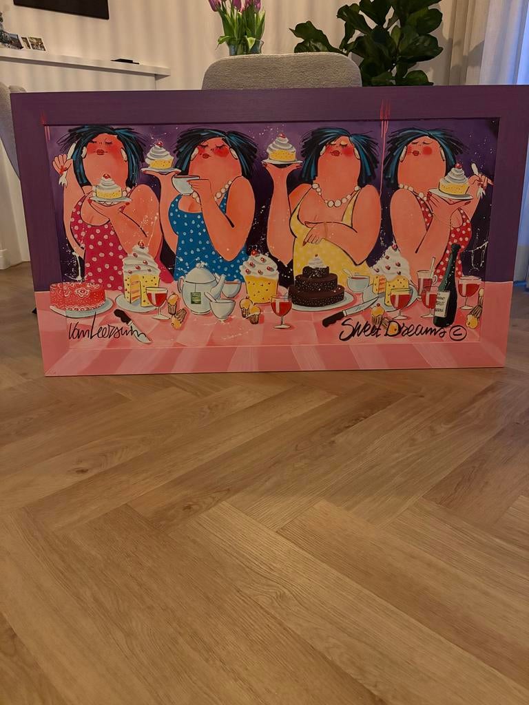 Schilderij Dikke Dames Sweet Dreams van Leersum, Antiek en Kunst, Ophalen