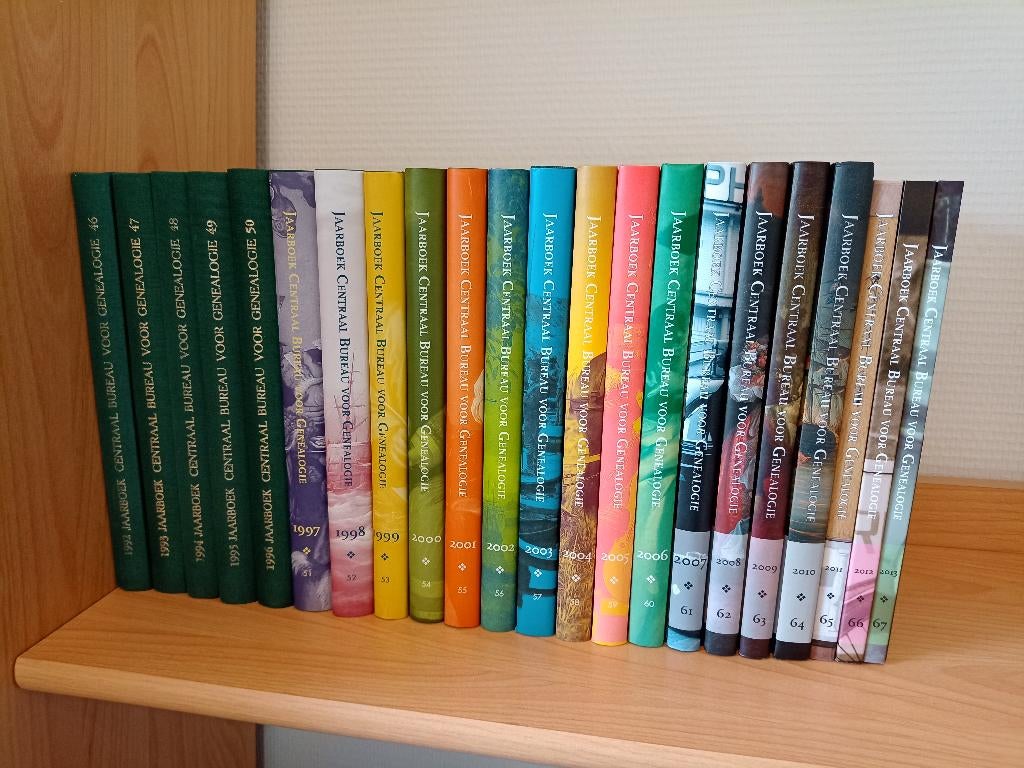 Jaarboeken Centraal Bureau voor Genealogie 1992-2013., 20e eeuw of later, Diverse auteurs, Ophalen of Verzenden, Zo goed als nieuw
