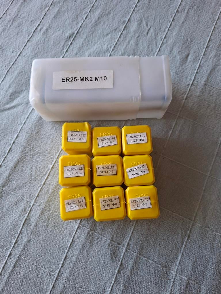 Spantang set ER25-MK2 M10., Ophalen of Verzenden