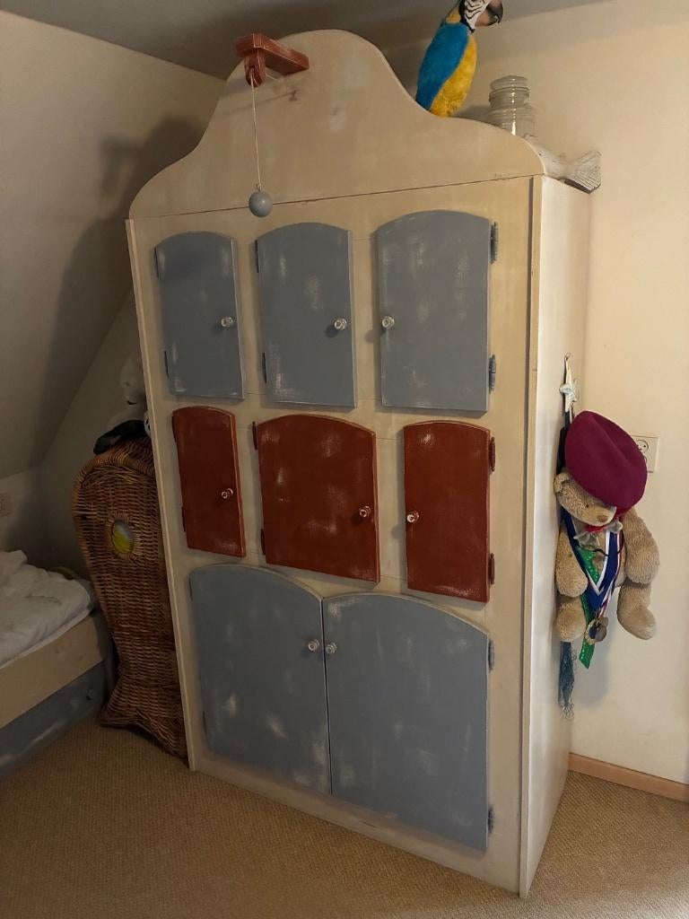 Kinderkamer handgemaakt met zeevaart thema, Ophalen, Zo goed als nieuw, Eenpersoons