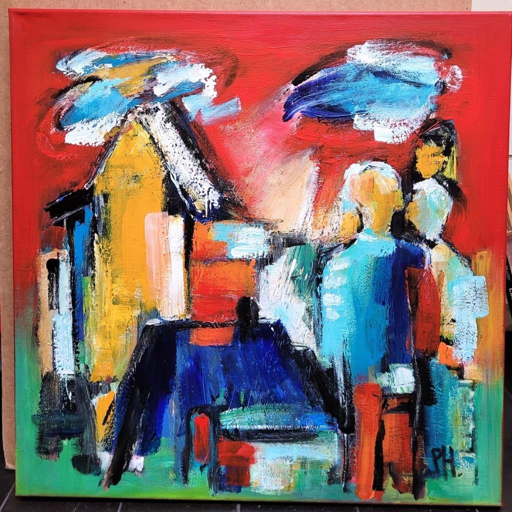 Peter HERMANS, op weg naar huis, Antiek en Kunst, Kunst | Schilderijen | Klassiek, Ophalen of Verzenden