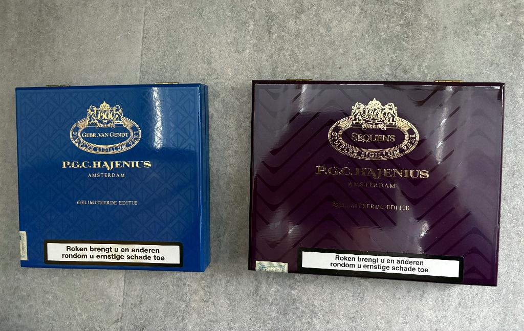 2 Luxe Hajenius Sigarendozen, Ophalen of Verzenden, Zo goed als nieuw, Tabaksdoos of Verpakking