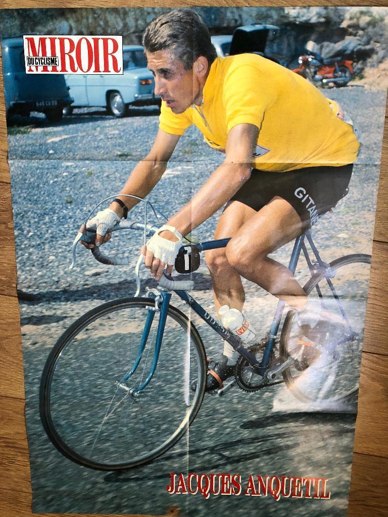 jacques anquetil poster en palmares, Ophalen of Verzenden, Zo goed als nieuw, Overige typen
