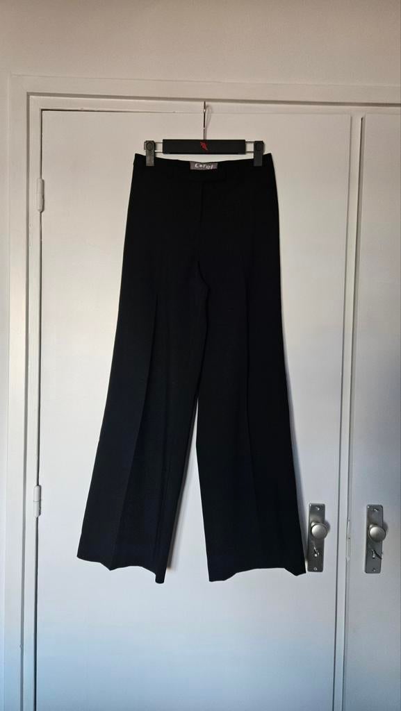 Corel Amsterdam pantalon met wijde pijpen zwart maat S, Zwart, Ophalen of Verzenden, Maat 36 (S), Lang