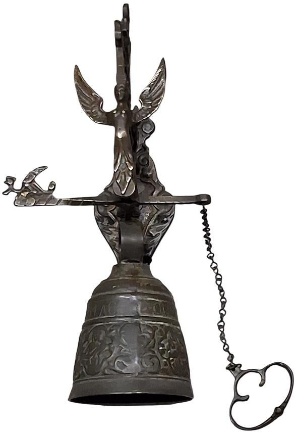 grote bronskleurige muurbel, Ophalen of Verzenden