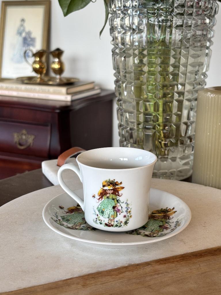 Vintage Kopje met schotel Tirschenreuth Bavaria, Huis en Inrichting, Keuken | Servies, Gebruikt, Ophalen of Verzenden, Overige stijlen