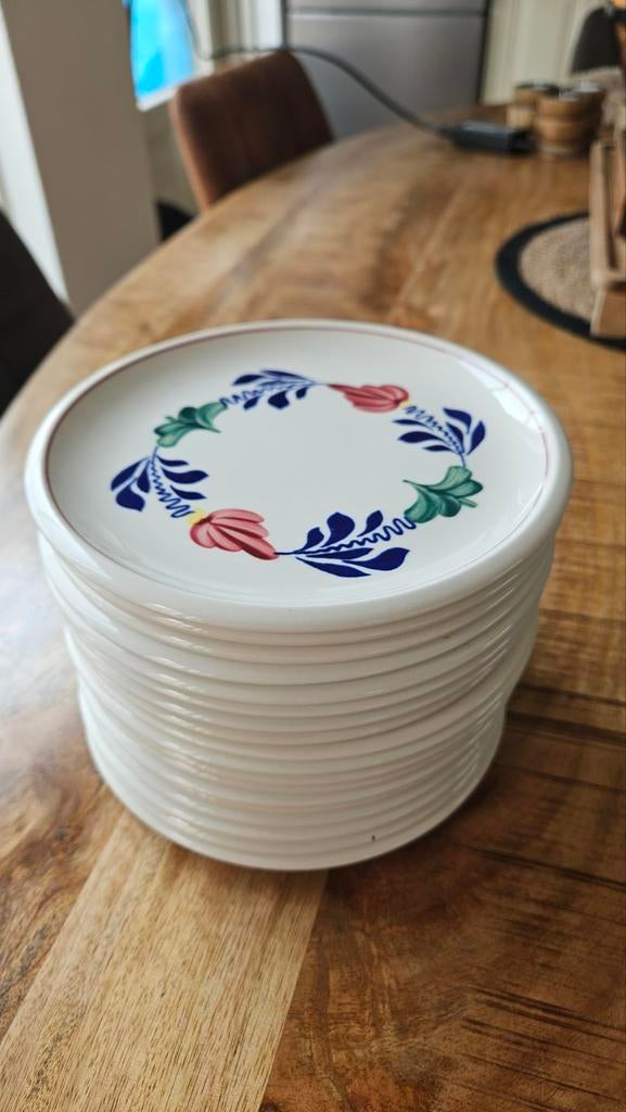 Boerenbont gebaksbordjes 17cm - 18 stuks, Huis en Inrichting, Keuken | Servies, Gebruikt, Keramiek, Ophalen of Verzenden, Bord(en)