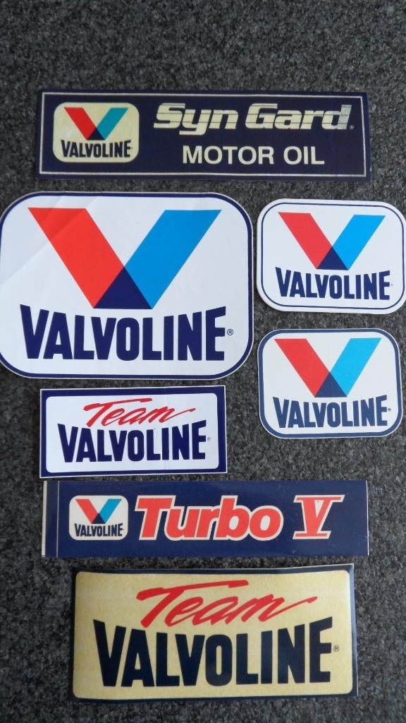 Valvoline motorolie stickers 7 x, Verzamelen, Verzenden, Zo goed als nieuw, Gebruiksvoorwerp