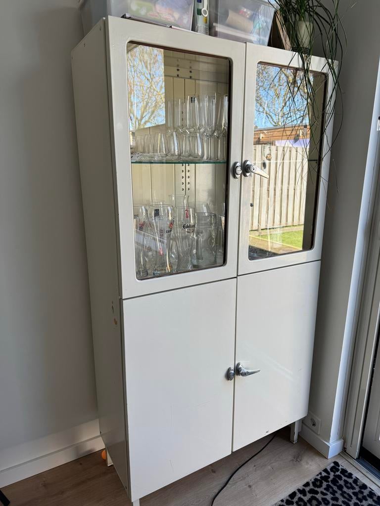 Vintage Industriële Apothekerskast Dokterskast Wit, Ophalen of Verzenden