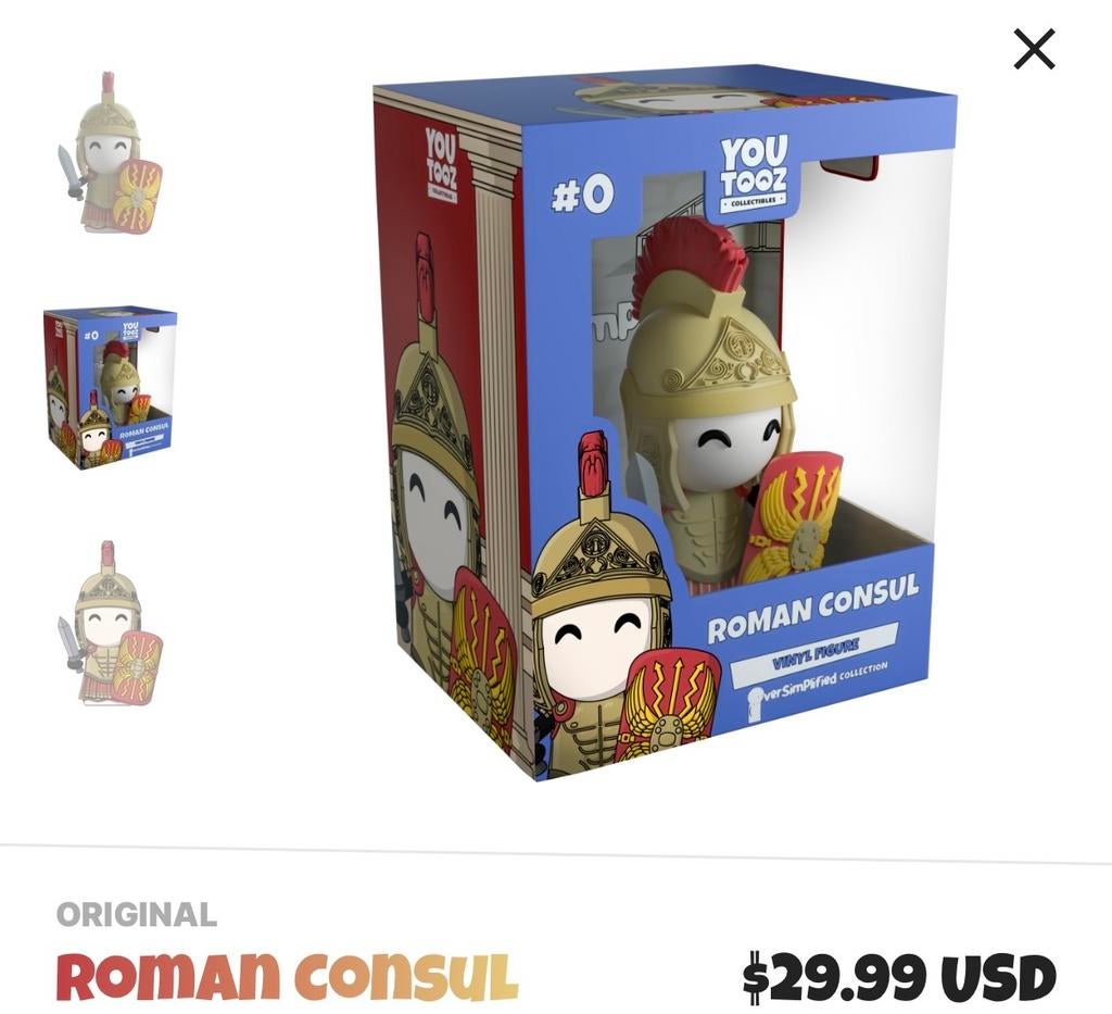 Youtooz Roman Consul Oversimplified vinyl figuur #0, Verzamelen, Ophalen of Verzenden, Nieuw