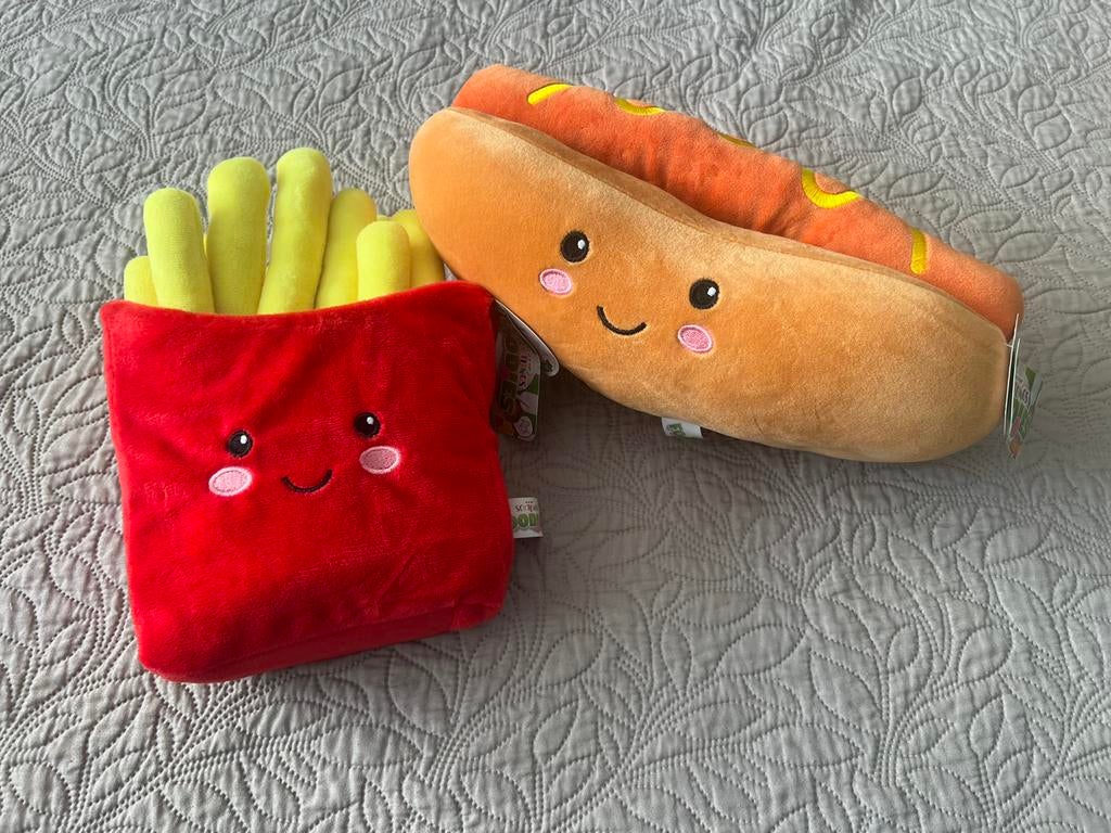 Knuffel friet en broodje worst nieuw / thema feest, Ophalen of Verzenden, Nieuw