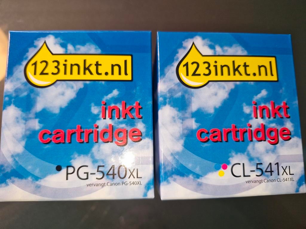 Inktcartridges Canon Pixma, CL541-XL en PG540-XL, nieuw!!, Ophalen of Verzenden, Nieuw, Cartridge, Canon, 123inkt.nl