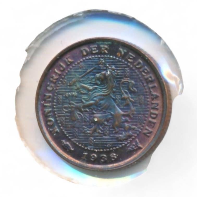 Nederland 1/2 Cent 1938 Wilhelmina FDC met patina