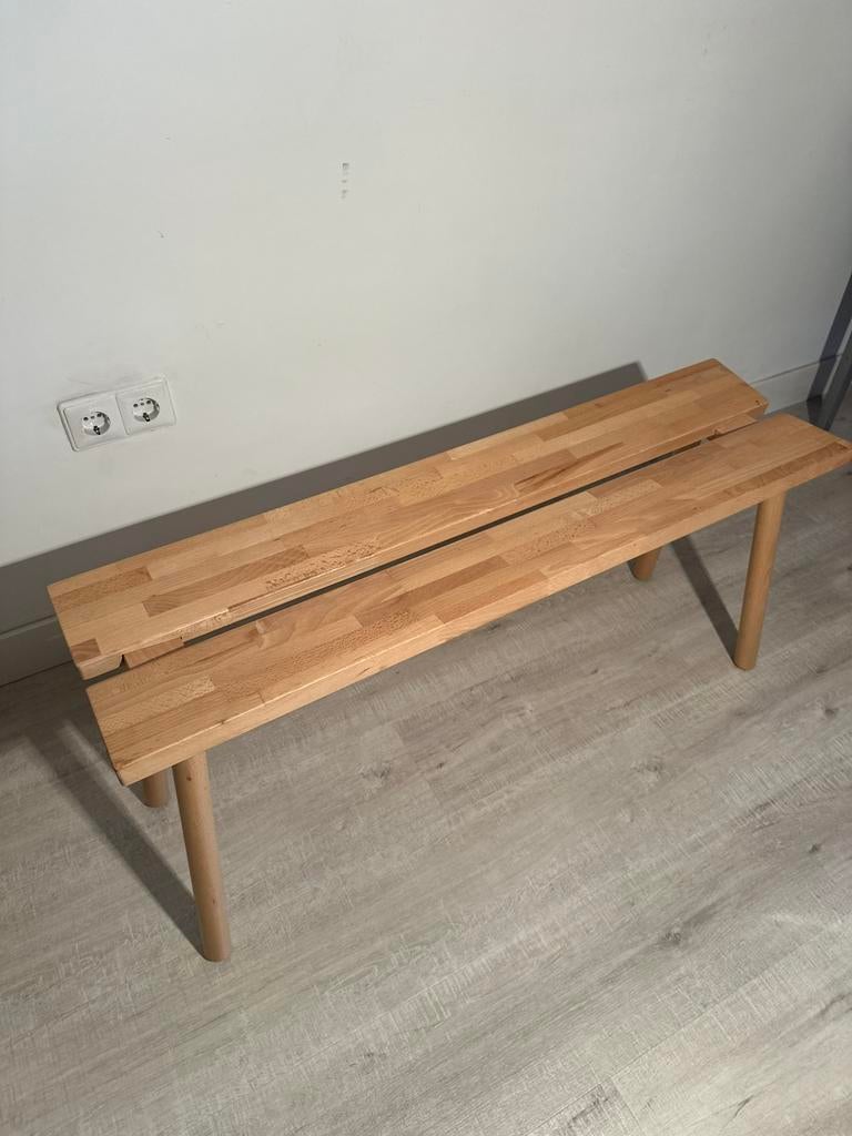 Ikea hay houten bankje ypperlig, Ophalen of Verzenden, Zo goed als nieuw, Hout