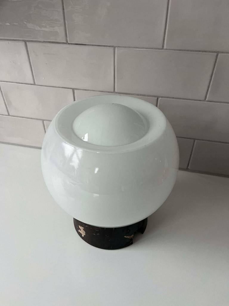 Vintage plafond lamp, Ophalen of Verzenden, Gebruikt, Glas