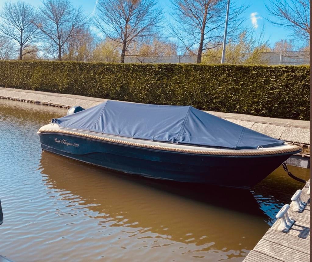Sloep Oud Huijzer 420 9.9pk MERCURY, Watersport en Boten, Speedboten, Ophalen, Zo goed als nieuw, Minder dan 70 pk, 3 tot 6 meter