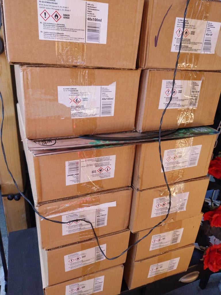 Partij 480 alcoholgel flesjes, Ophalen, Nieuw