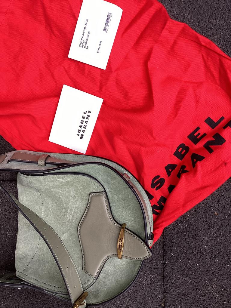 Isabel Marant bitsy almond green tas, Overige merken, Ophalen of Verzenden, Zo goed als nieuw, Leer