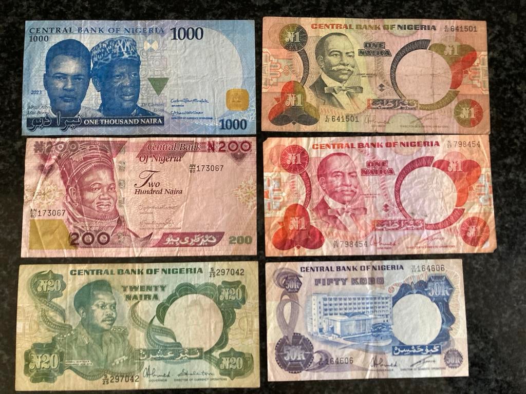 Set Nigeriaanse Naira bankbiljetten - 6 stuks, Ophalen of Verzenden, Nigeria, Setje