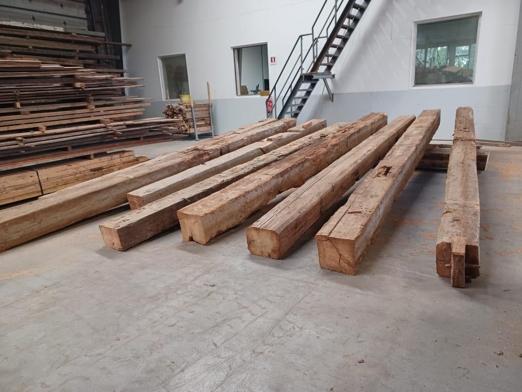 Amerikaans grenen gebinten en staanders, Ophalen, Gebruikt, Grenen, Balk