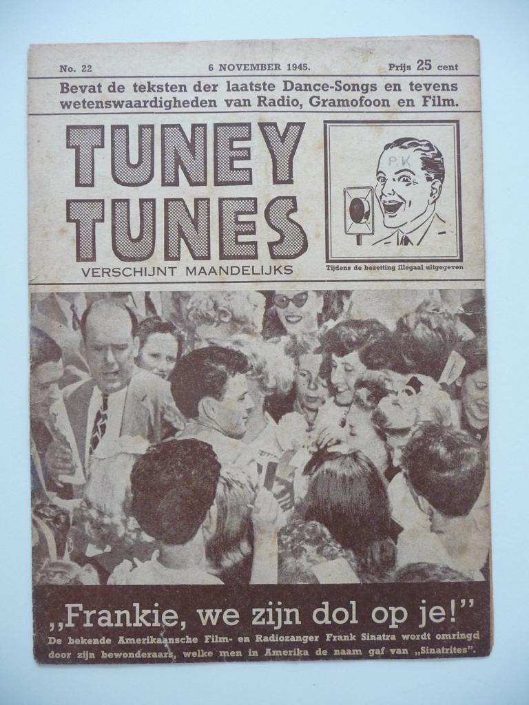 Vintage tijdschrift TUNEY TUNES - No. 22 van 6 november 1945, Ophalen of Verzenden, 1940 tot 1960, Nederland, Tijdschrift