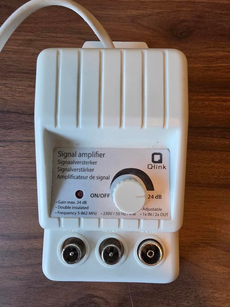 Q-link signaalversterker coax, Ophalen of Verzenden