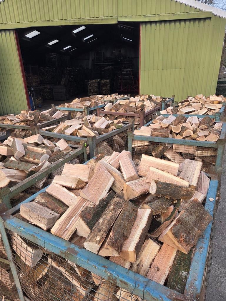 Mooie kwaliteit gekloofd eiken haardhout brandhout, Minder dan 3 m³, Ophalen of Verzenden