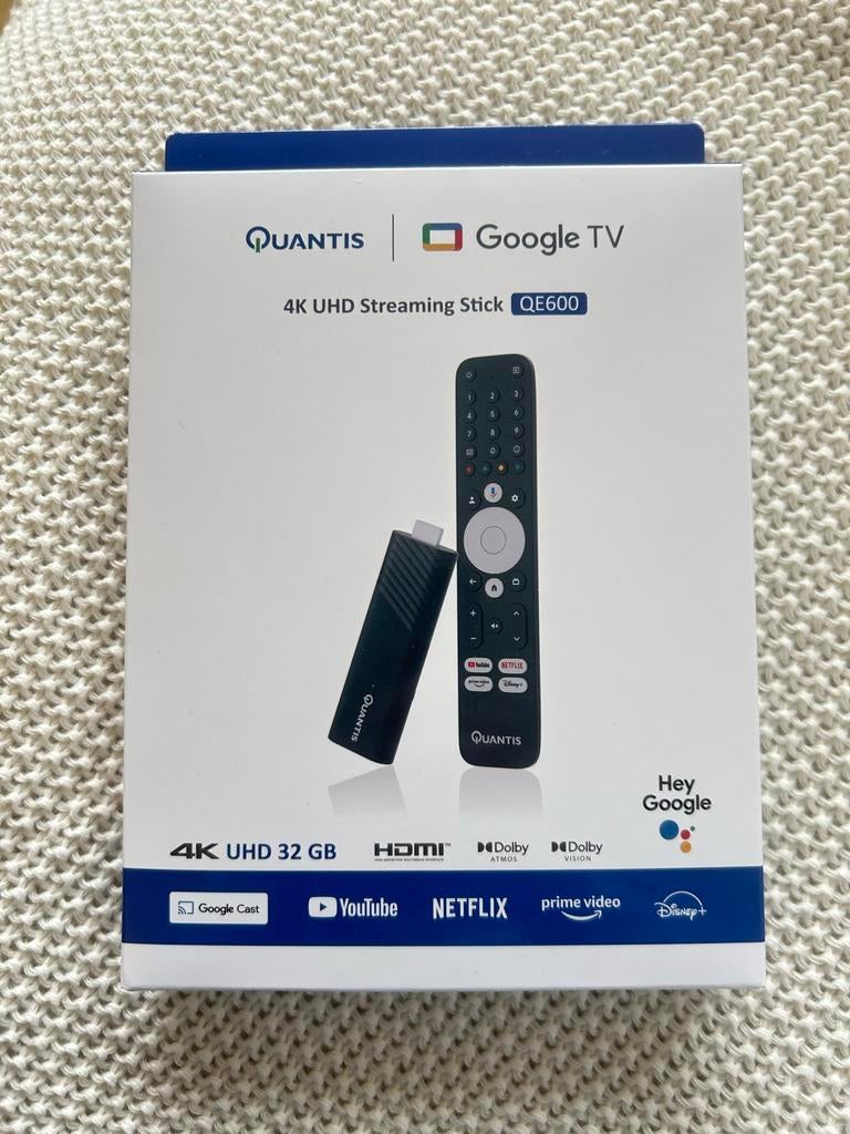 Google TV/ Cast Streaming Stick Quantis 4K UHD, Ophalen of Verzenden, Nieuw, HDMI, Minder dan 500 GB
