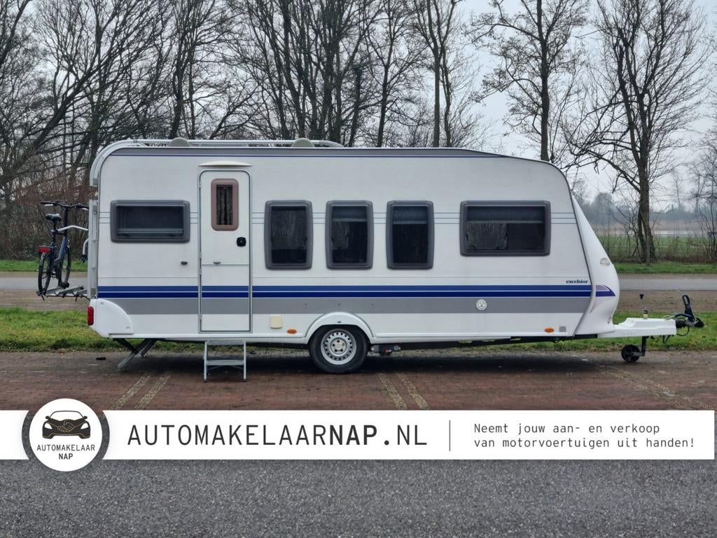 Hobby Excelsior 520 / Mover / Voortent /Luifel / Compleet !!, Rondzit, Hobby, Bedrijf, Dwarsbed