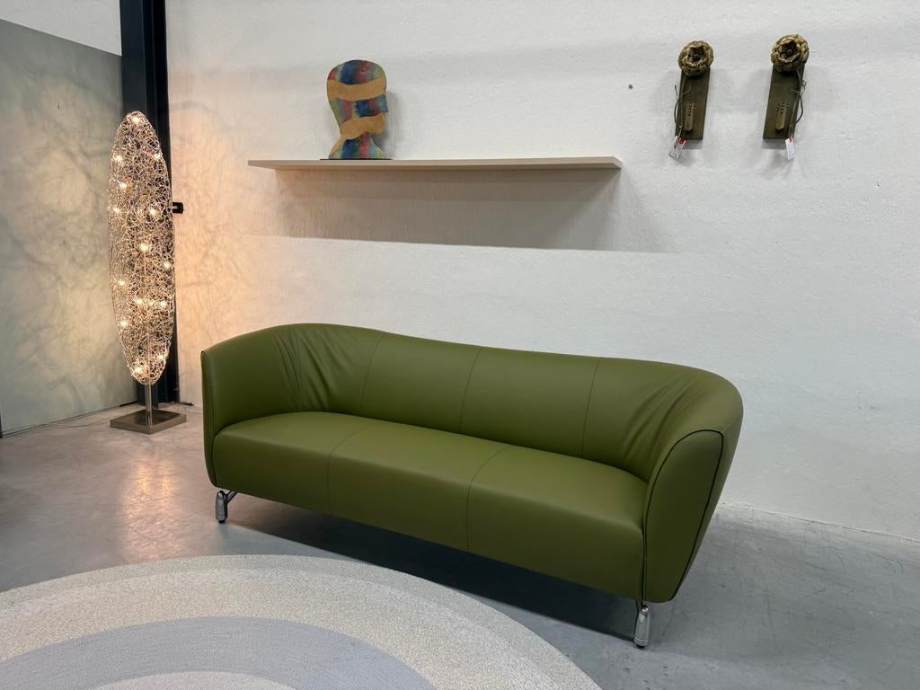 Nieuw Leolux Pupilla Bank 3 zits Senso Sprig Design groen, 75 tot 100 cm, Ophalen of Verzenden, Rechte bank, Minder dan 150 cm