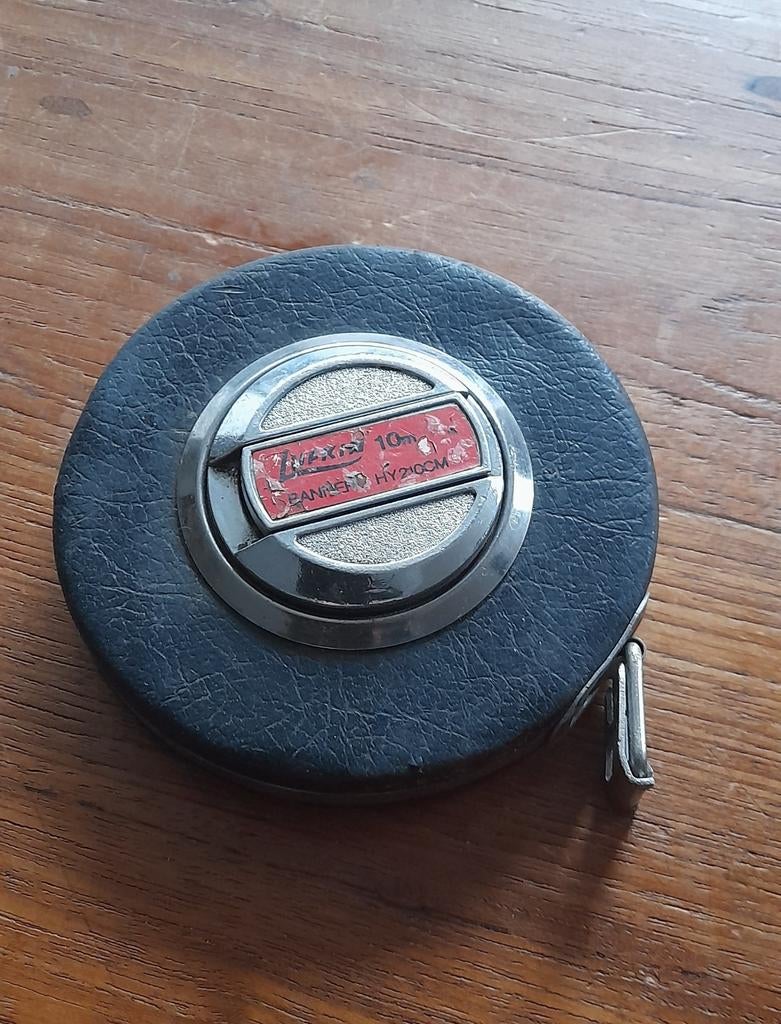 Vintage Lufkin meetlint 10 meter met metalen meetlint, Ophalen of Verzenden