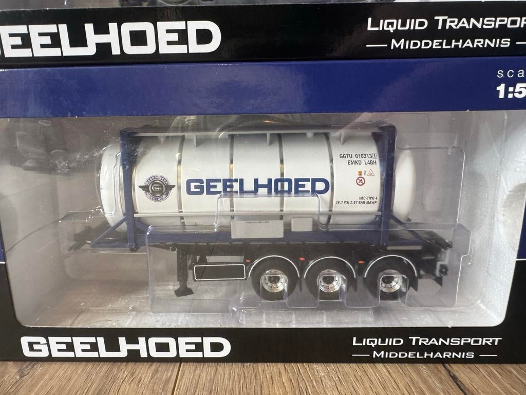 4 WSI Geelhoed transport modellen 1:50, Ophalen of Verzenden, Nieuw, Bus of Vrachtwagen