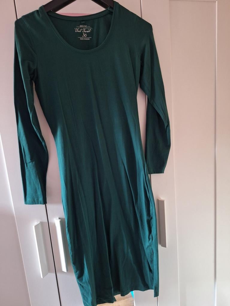 Groene lange jurk maat 36, Zeeman, Ophalen of Verzenden, Zo goed als nieuw, Maat 36 (S)