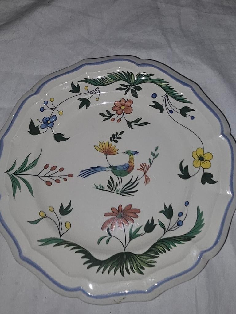 Gien France OISEAUX DE PARADIS porseleine bord -, Ophalen of Verzenden, Zo goed als nieuw, Bord(en), Overige stijlen
