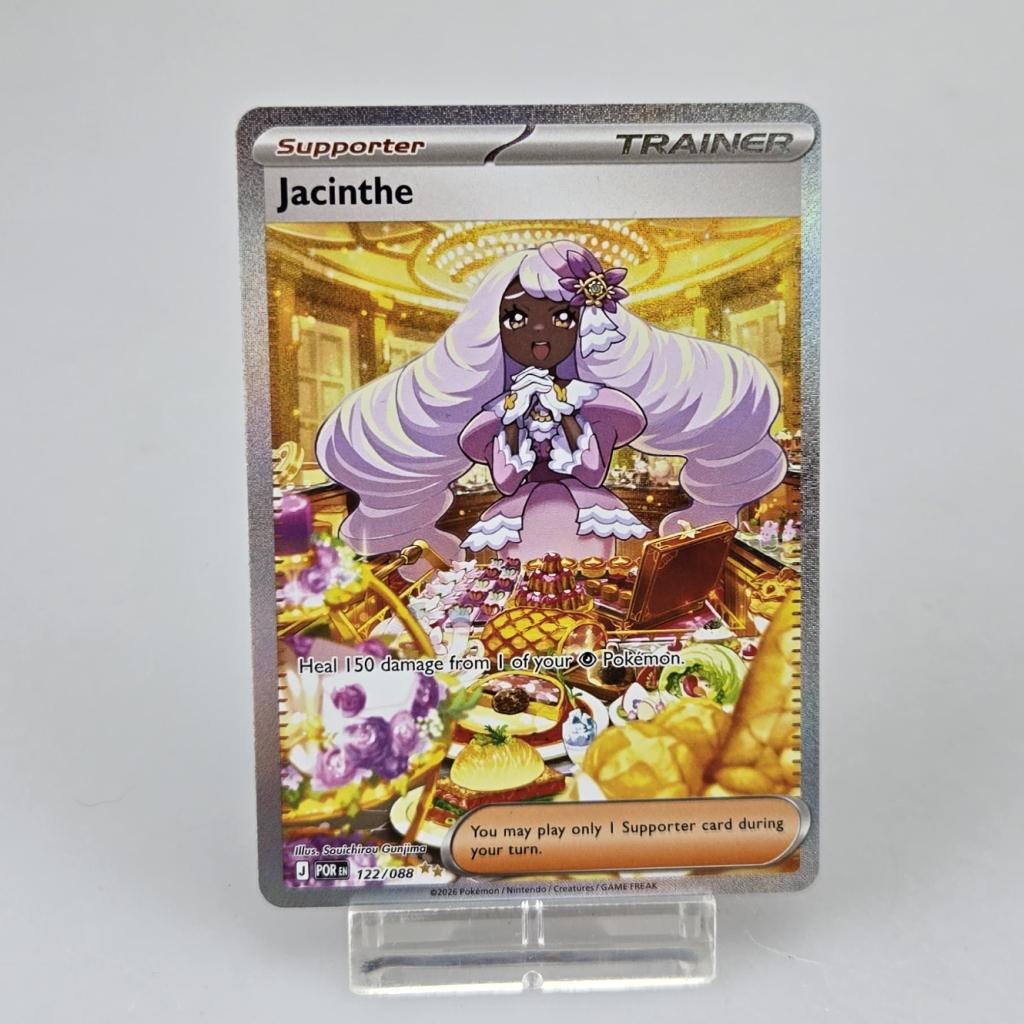 TCG Jacinthe POR 122 M/NM in Toploader, Nintendo, Zo goed als nieuw, Support@nintendo.com, 11-1 Hokotate-cho, Kamitoba, Minami-ku
Kyoto 601-8501
Japan