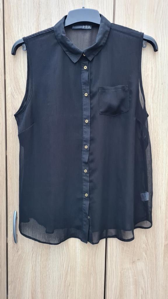 NIEUW Blousetop mt 44 donkerblauw dunne stof, Ophalen, Blauw, Maat 42/44 (L), Nieuw