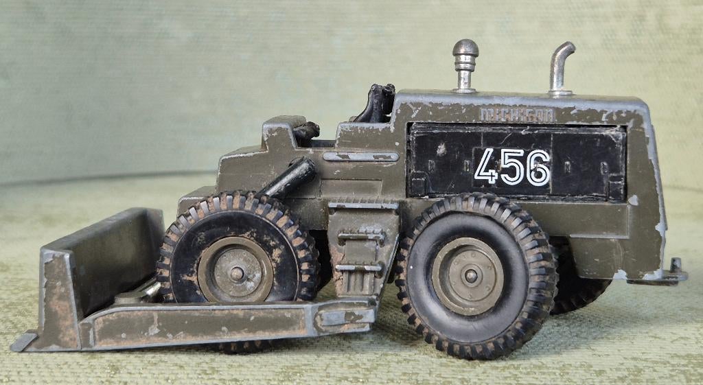 25-5 vintage Siku V326 Michigan planiertraktor (bulldozer), Ophalen of Verzenden, Gebruikt, Tractor of Landbouw, Overige merken