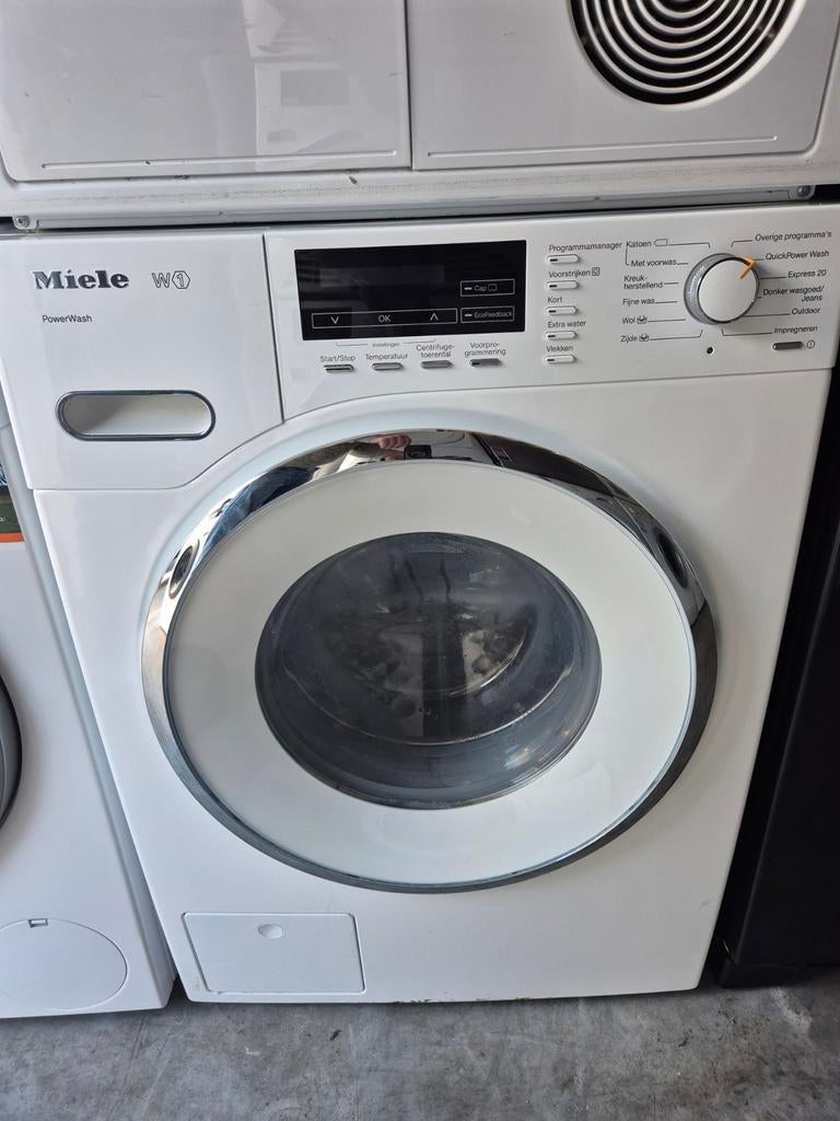 Miele W1 PowerWash Wasmachine 8kg., Ophalen, 1200 tot 1600 toeren, 8 tot 10 kg, Zo goed als nieuw